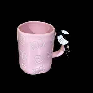 NWT Rae Dunn Pink Ghost Boo! Ceramic Mug